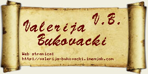 Valerija Bukovački vizit kartica